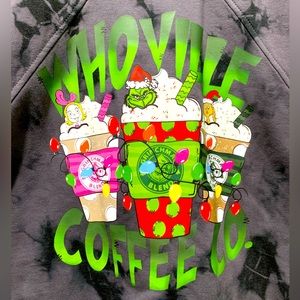 Women whoville coffee company sweatshirt. Design on front and back. XXL